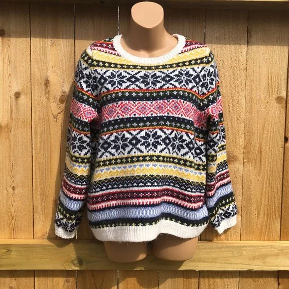 Old Navy Sweaters Old Navy Multicolor Fair Isle Knit Sweater